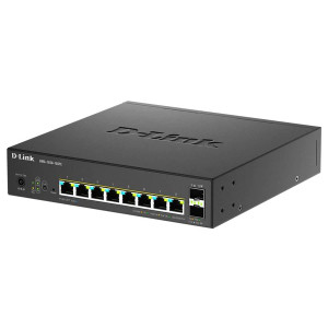 D-Link DMS-1250-10SPL 10-Port Gigabit L2+ Managed PoE Switch, 8 2.5 Gigabit PoE ports and 2 10G SFP+ ports